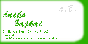 aniko bajkai business card