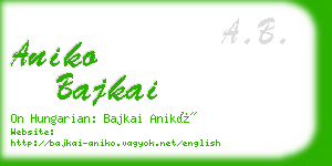 aniko bajkai business card